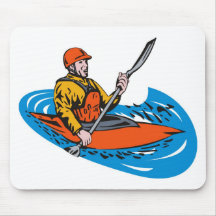 kayak paddler paddling canoe kayaking mouse pad
