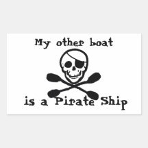 Kayak Pirate Ship Sticker