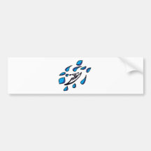 kayak wave sliding bumper stickers