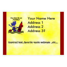 Kayak: You Had Me At Paddle Business Card Template