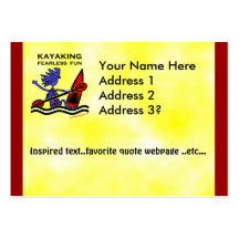 Kayaking Fearless Fun Business Card Template