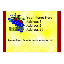 Kayaking Fearless Fun Gifts Business Cards