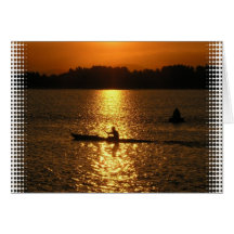Kayaking Sunset Cards