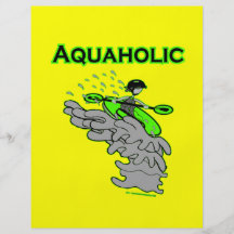 Kayaking Whitewater Silhouette Flyer Design