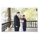 KAYE-HOLDEN WEDDING: DAD, LAURIE, MOM ON PORCH PHOTOGRAPHIC PRINT
