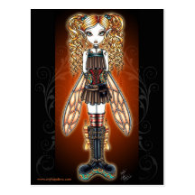 "Kayla" Steampunk Fairy Postcard