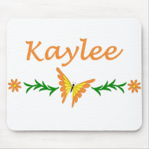 Kaylee (Orange Butterfly) Mouse Pad