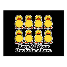 Keep All Your Ducks in a Row Postcards
