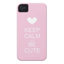 keep calm and be cute iPhone 4 Case-Mate case
