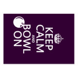 Keep Calm and Bowl On - all colours Business Card Template