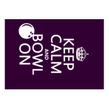 Keep Calm and Bowl On - all colours Business Card Template