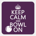 Keep Calm and Bowl On - all colours Sticker