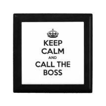 Keep Calm and Call The Boss Keepsake Box