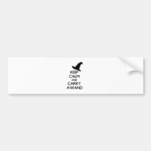 KEEP CALM AND CARRY A WAND BUMPER STICKERS