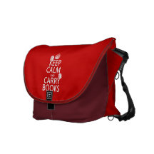 Keep Calm and Carry Books (in any colour) Courier Bag