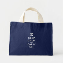 Keep Calm and Carry Om Crafts and Shopping Canvas Bag