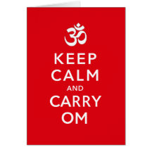 Keep Calm and Carry Om Motivational Birthday Greeting Cards
