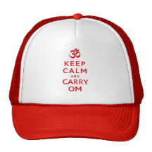 Keep Calm and Carry Om Motivational Morale Mesh Hats