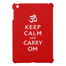 Keep Calm and Carry Om Red iPad Mini Case