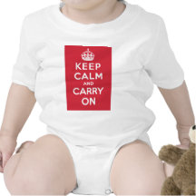 Keep Calm And Carry On Baby Bodysuits