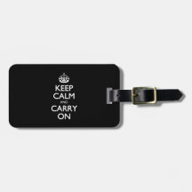 Keep Calm And Carry On - Black And White Pattern