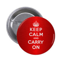 Keep Calm And Carry On Button