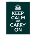 Keep Calm And Carry On Card