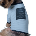 Keep Calm And Carry On Dog Tee Shirt