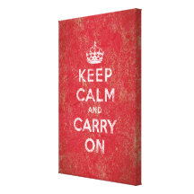 Keep Calm and Carry On Gallery Wrapped Canvas