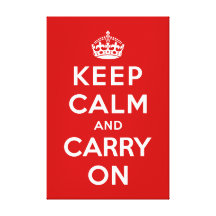 Keep Calm and Carry On Gallery Wrapped Canvas