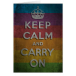 Keep Calm And Carry On Greeting Cards