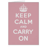 Keep Calm And Carry On Greeting Cards
