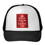 Keep Calm And Carry On Hats