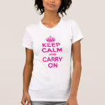 Keep Calm And Carry On Hot Pink Best Price Tshirt