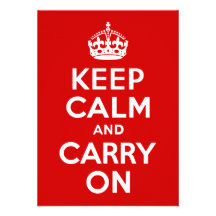 Keep Calm and Carry On Invitation