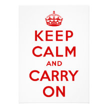 Keep Calm and Carry On Invitation