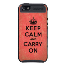 Keep Calm and Carry On iPhone 5 Cases