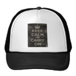 Keep Calm And Carry On Mesh Hats