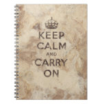 Keep Calm and Carry On Spiral Note Books