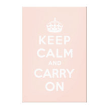 keep calm and carry on Original Stretched Canvas Print