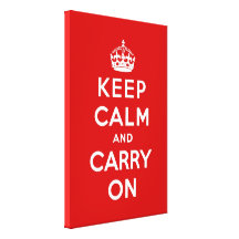 keep calm and carry on Original Gallery Wrapped Canvas