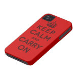 keep calm and carry on Original iPhone 4 Case-Mate Case