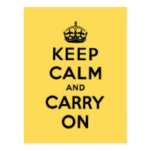 keep calm and carry on Original Postcard