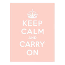 keep calm and carry on Original Postcard