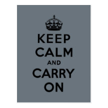 keep calm and carry on Original Postcard