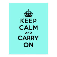 keep calm and carry on Original Postcard