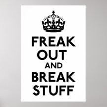 Keep Calm and Carry On Parody Print