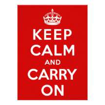 Keep Calm and Carry On Personalized Invites