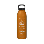 KEEP CALM AND CARRY ON PERSONALIZED WATER BOTTLE
