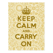 Keep Calm And Carry On Post Card